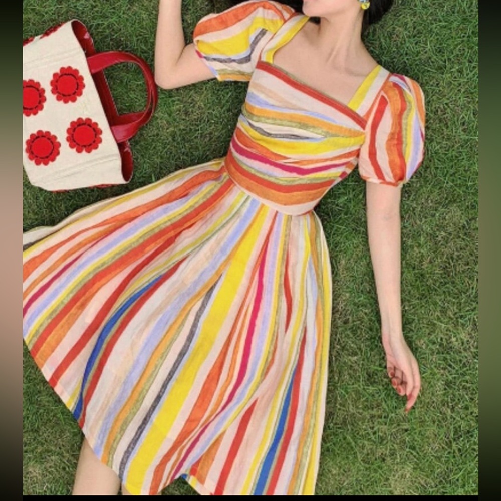 Mr. Water Rainbow midi dress